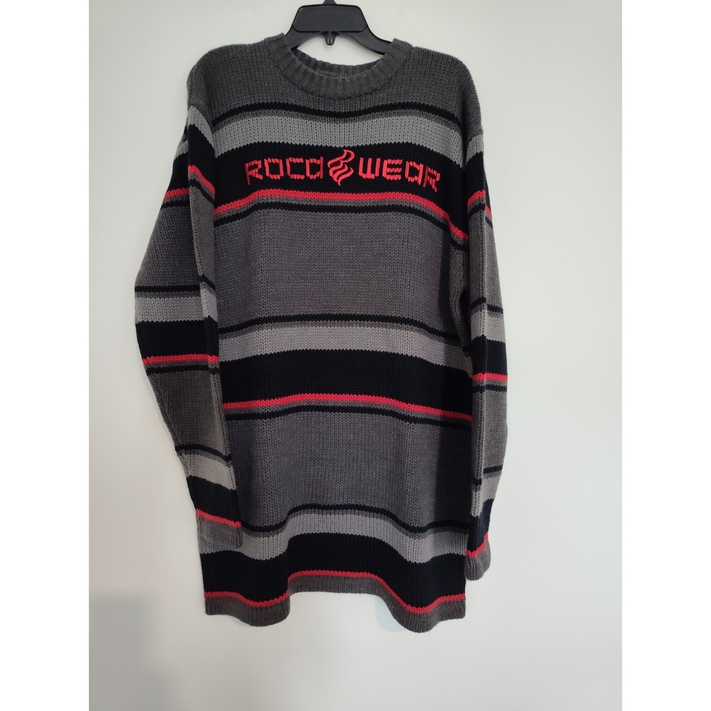 Rocawear Sweater Grey, Black and Red Size 4XL